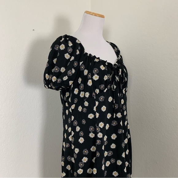 BP Floral Ditsy Tie Front Mini Sundress Dress Daisy Retro XL Sun Dress - Picture 9 of 14
